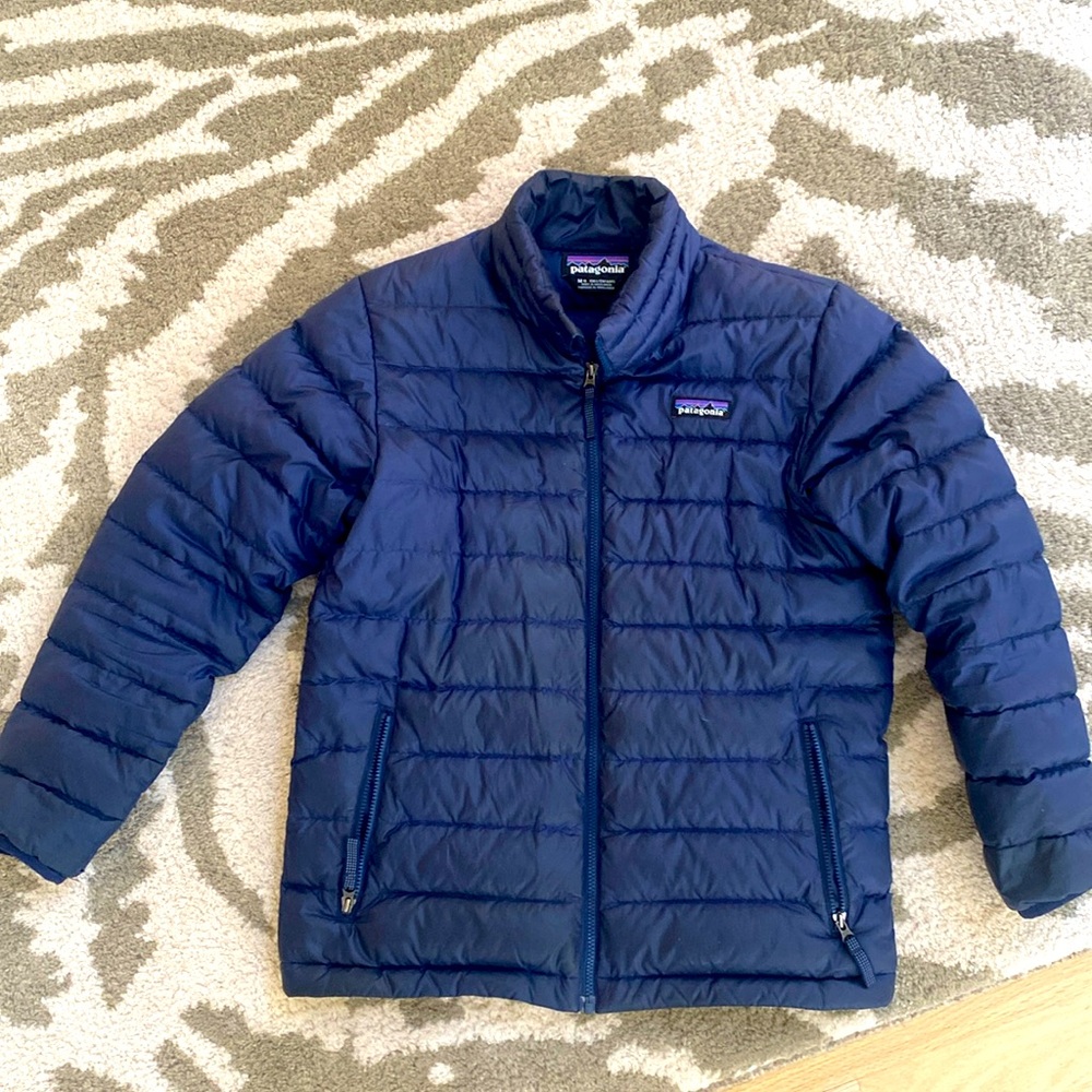 Patagonia down sweater jacket navy youth medium